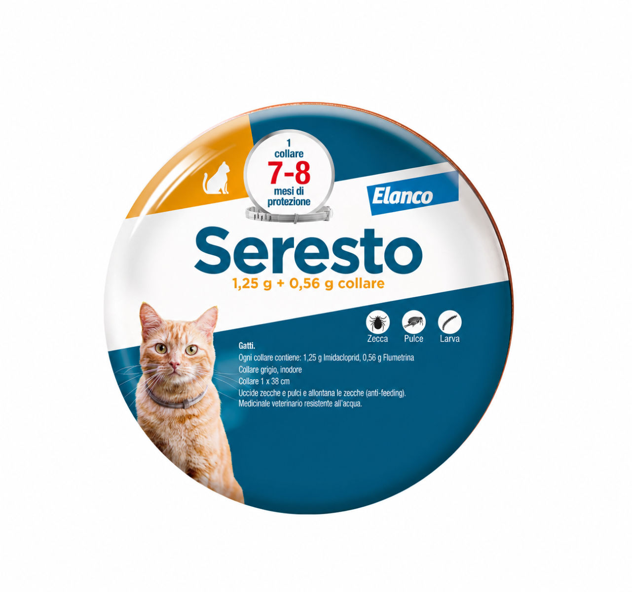 Seresto Collare Antiparassitario Per Gatti 38 Cm 1,25G + 0,56G