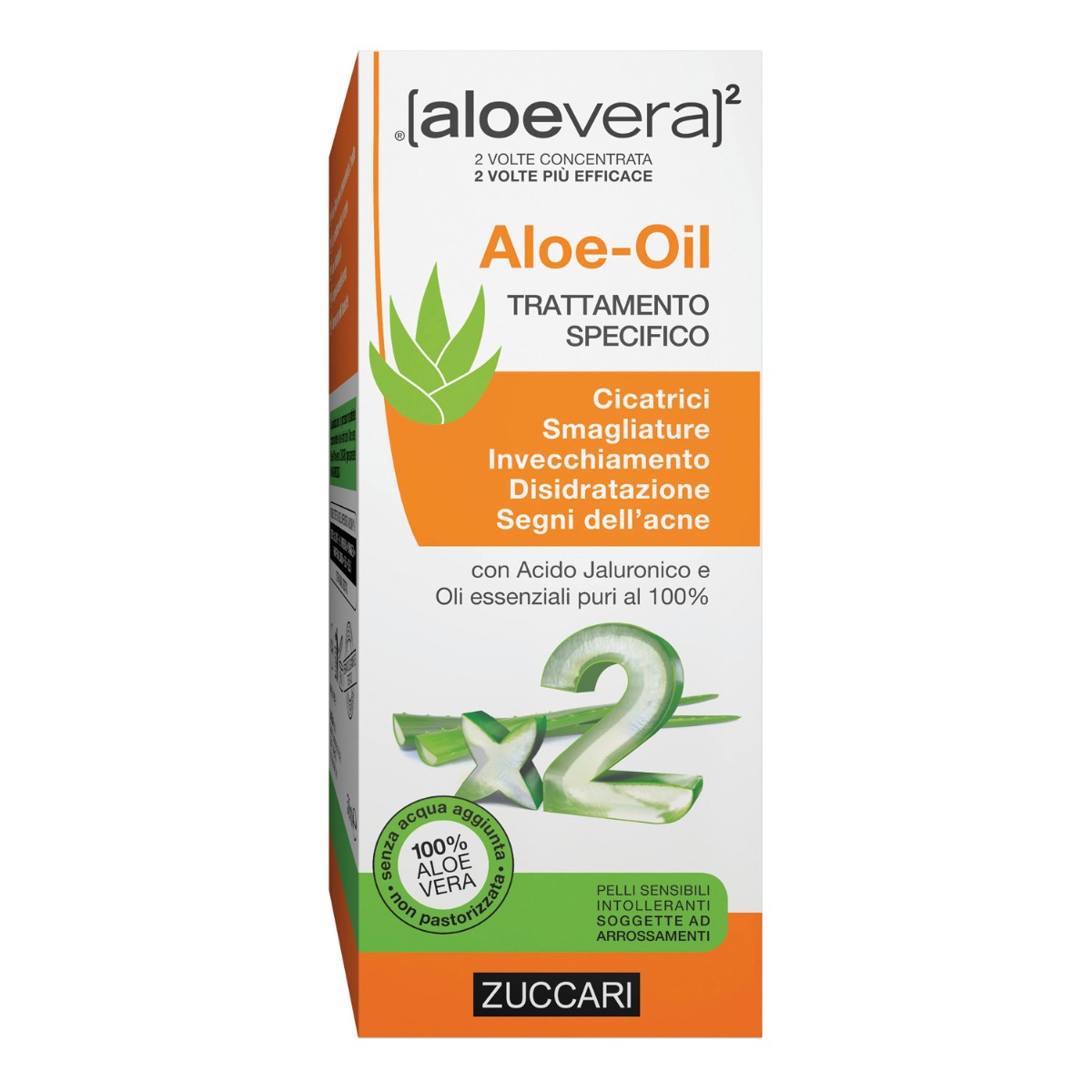 Zuccari Aloevera2 Aloe Oil Smagliature e Cicatrici