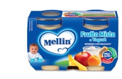 Mellin Merenda Yogurt Frutta Mista 2x120g