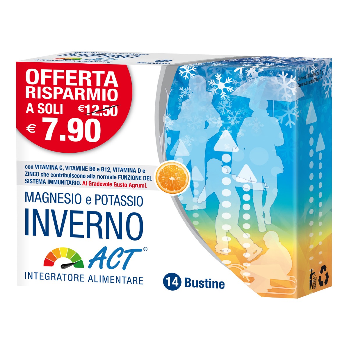 Magnesio e Potassio Inverno Act 14 Bustine