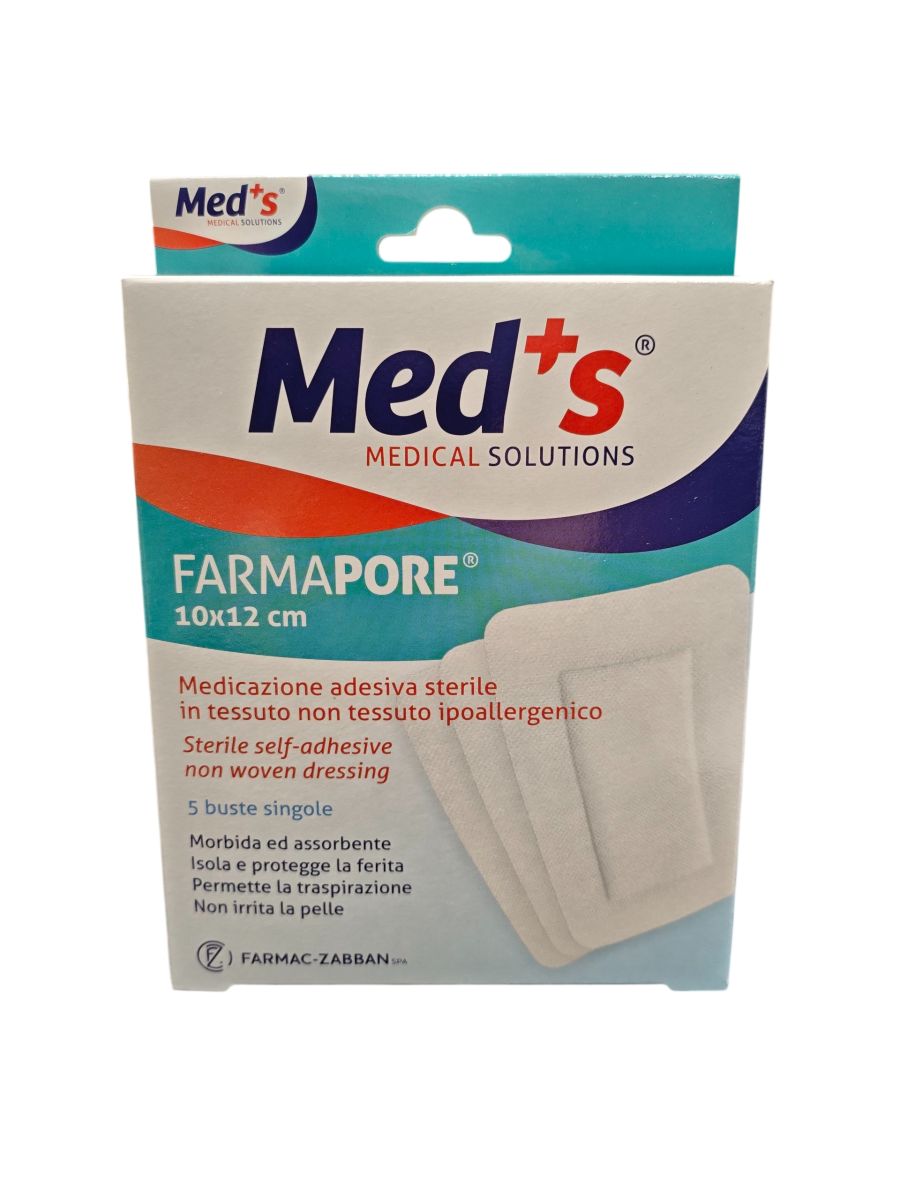 Med’s Farmapore Medicazione Adesiva Sterile 10x12 cm 5 Pezzi