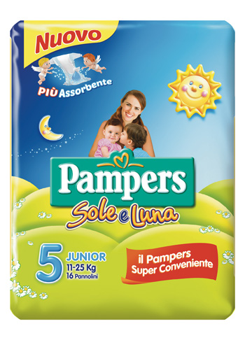 Pampers Sole&amp;luna Flash J 16pezzi