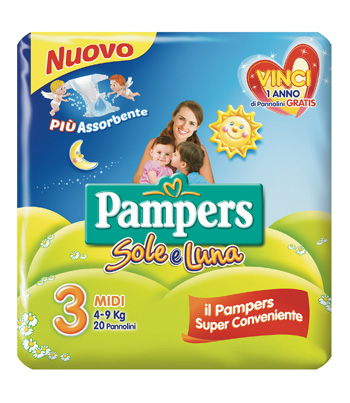Pampers sole&amp;luna flash midi20