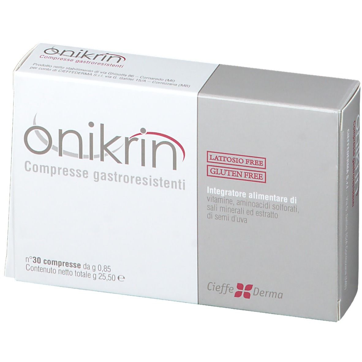 Onikrin Integratore 30 Compresse