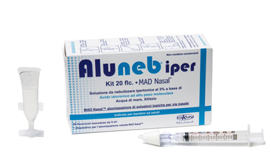 Aluneb soluzione ipertonica kit 20 flaconcini+mad nasal