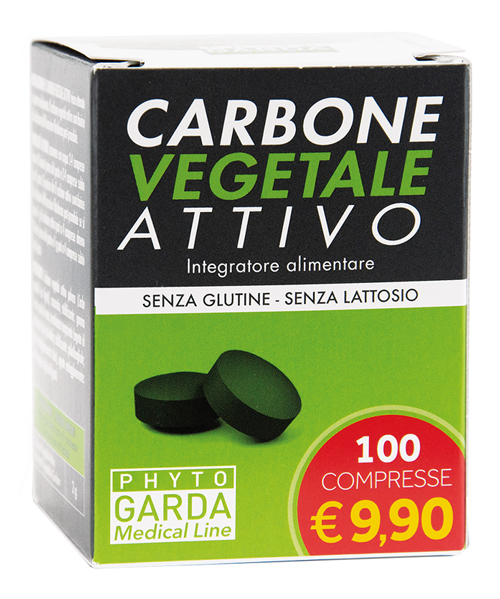 Phyto Garda Carbone Vegetale Attivo Integratore 100 Compresse