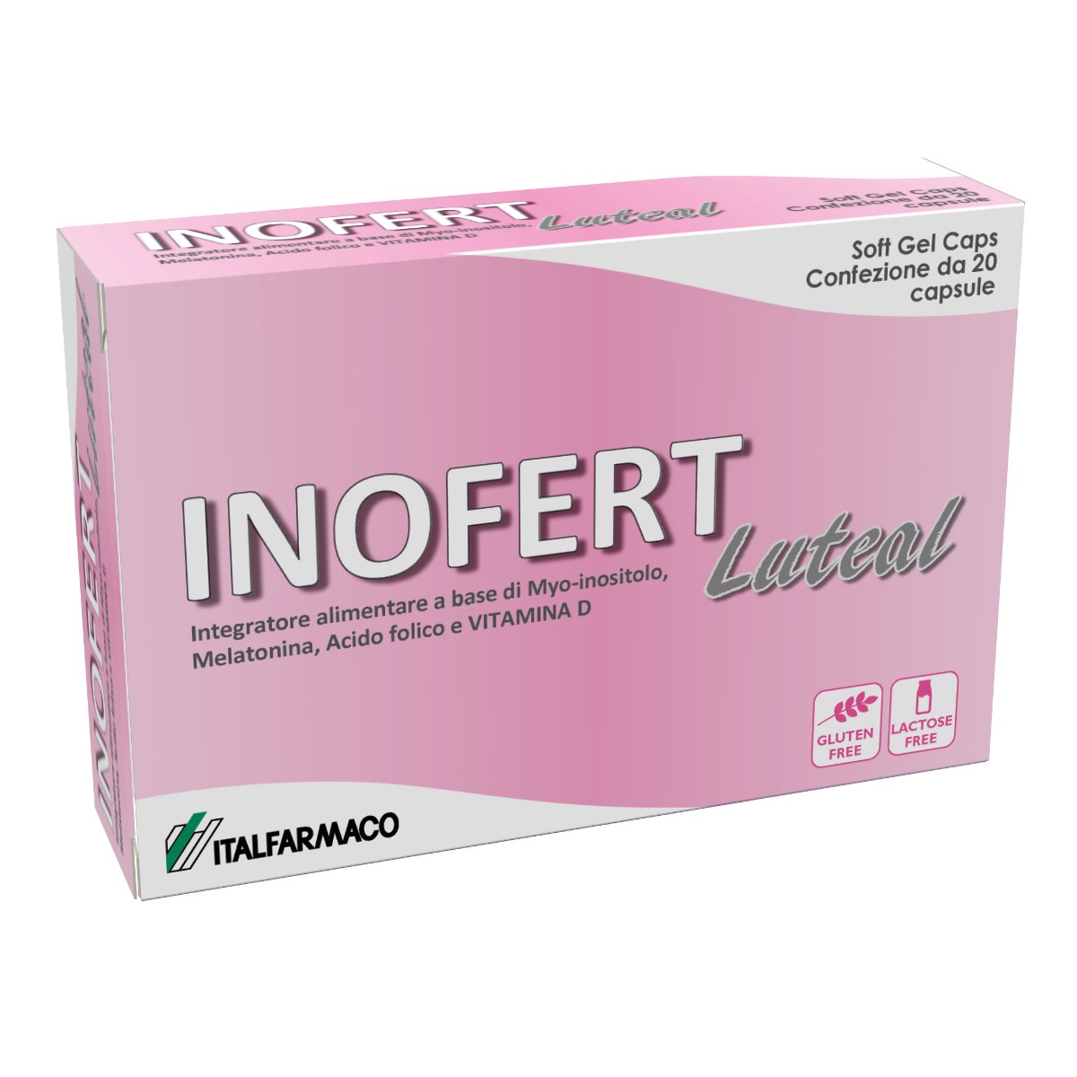 Inofert Luteal Integratore per Sindrome dell'Ovaio Policistico 20 Capsule