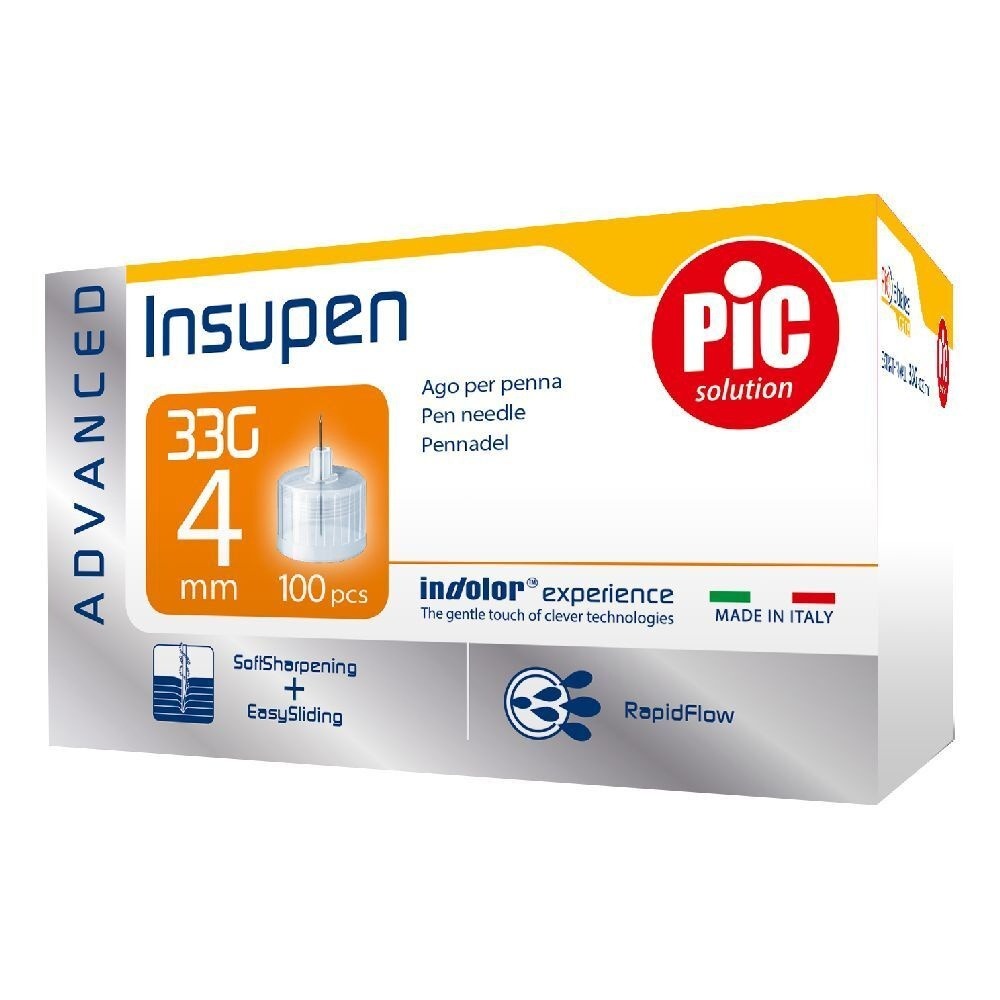 Pic Insupen Advanced Aghi Penna 33G x 4 mm 100 Pezzi
