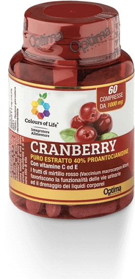 Optima Colours of Life Cyst-Cranberry Integratore Benessere Vie Urinarie 60 Compresse