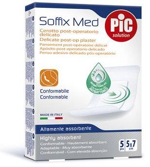 Pic Soffix Med Cerotto Post Operatorio Delicato In TNT 5x7 cm 5 Pezzi
