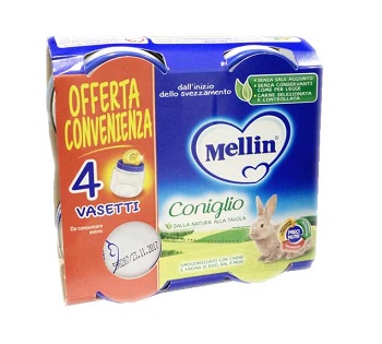 Mellin omogeneizzato coniglio 4x80g