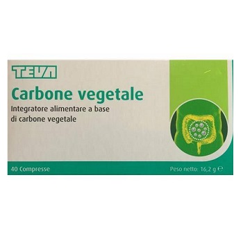 Carbone vegetale 40 compresse teva