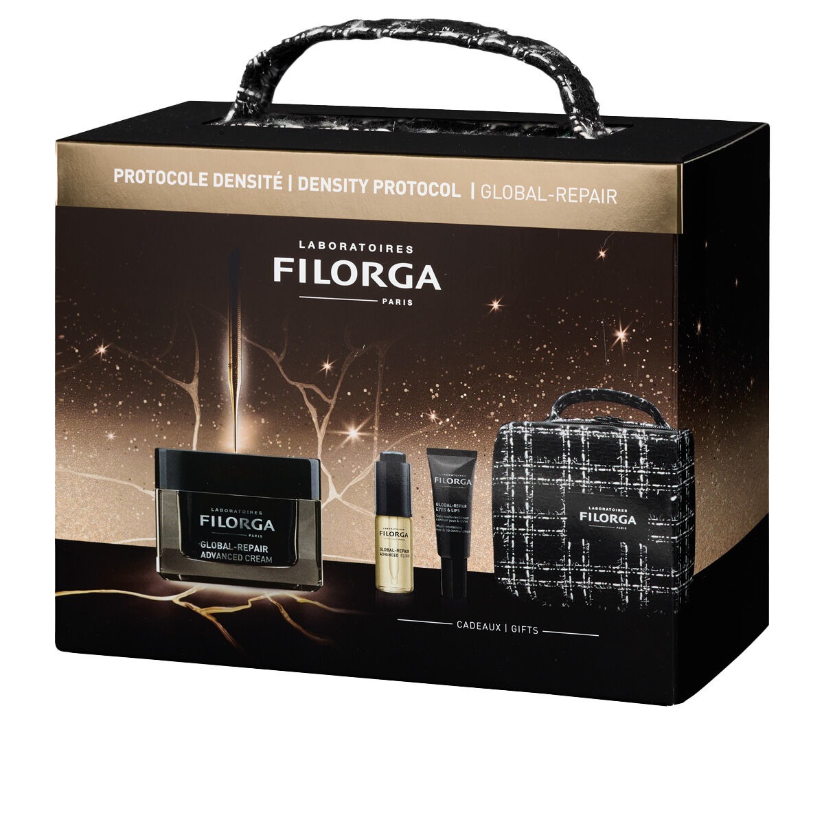 Filorga Xmas Coffret Global Repair 2025 1 Global Repair Advanced Cream 50 ml + 1 Global Repair Advanced elixir 5 ml + 1 Global repair eyes &amp; lips 