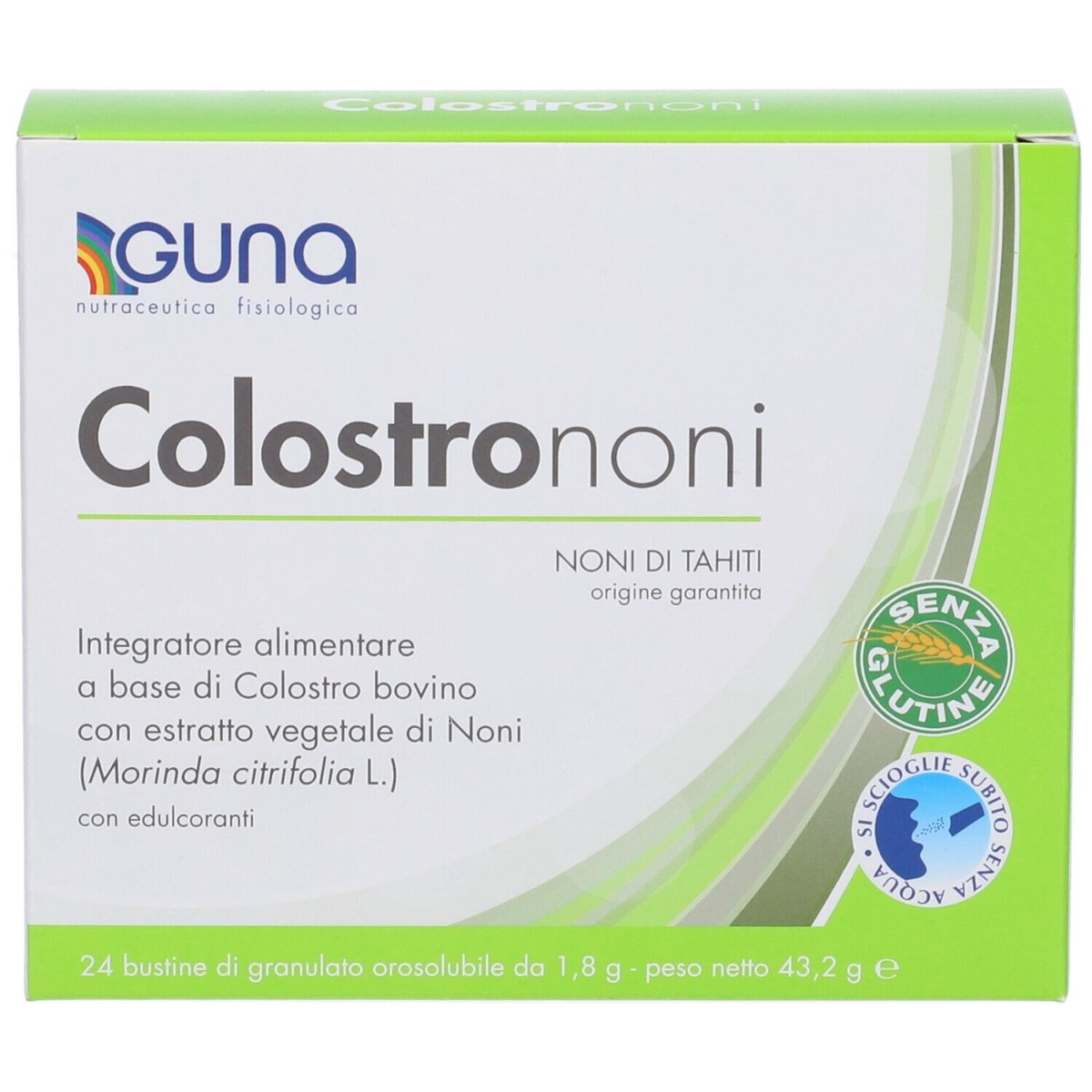 Guna ColostroNoni Integratore Intestinale 24 Bustine Orosolubili