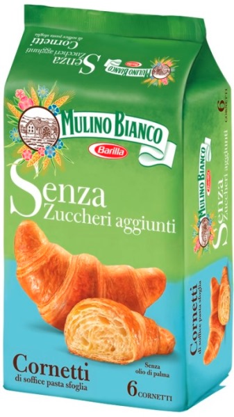Mulino Bianco Cornetti Senza Zuccheri 6 Pezzi