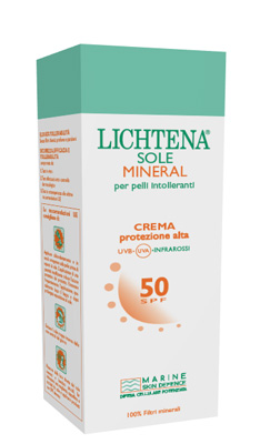Lichtena sole mineral crema spf 50 100 g per pelli intolleranti