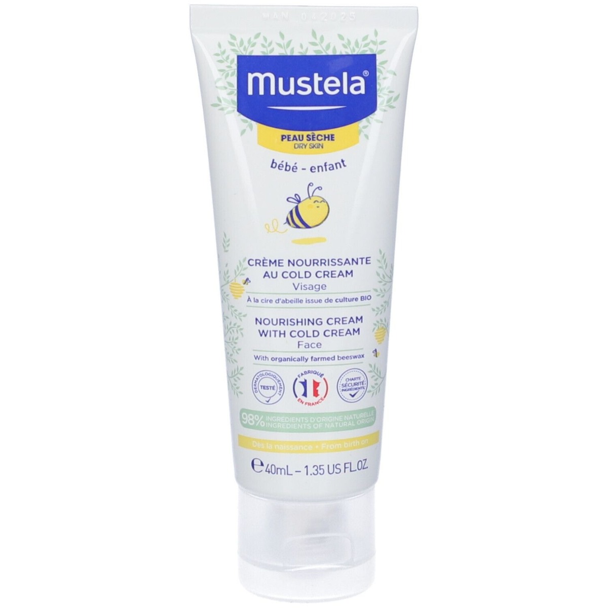 Mustela Crema Viso Nutriente alla Cold Cream per Pelle Secca 40 ml