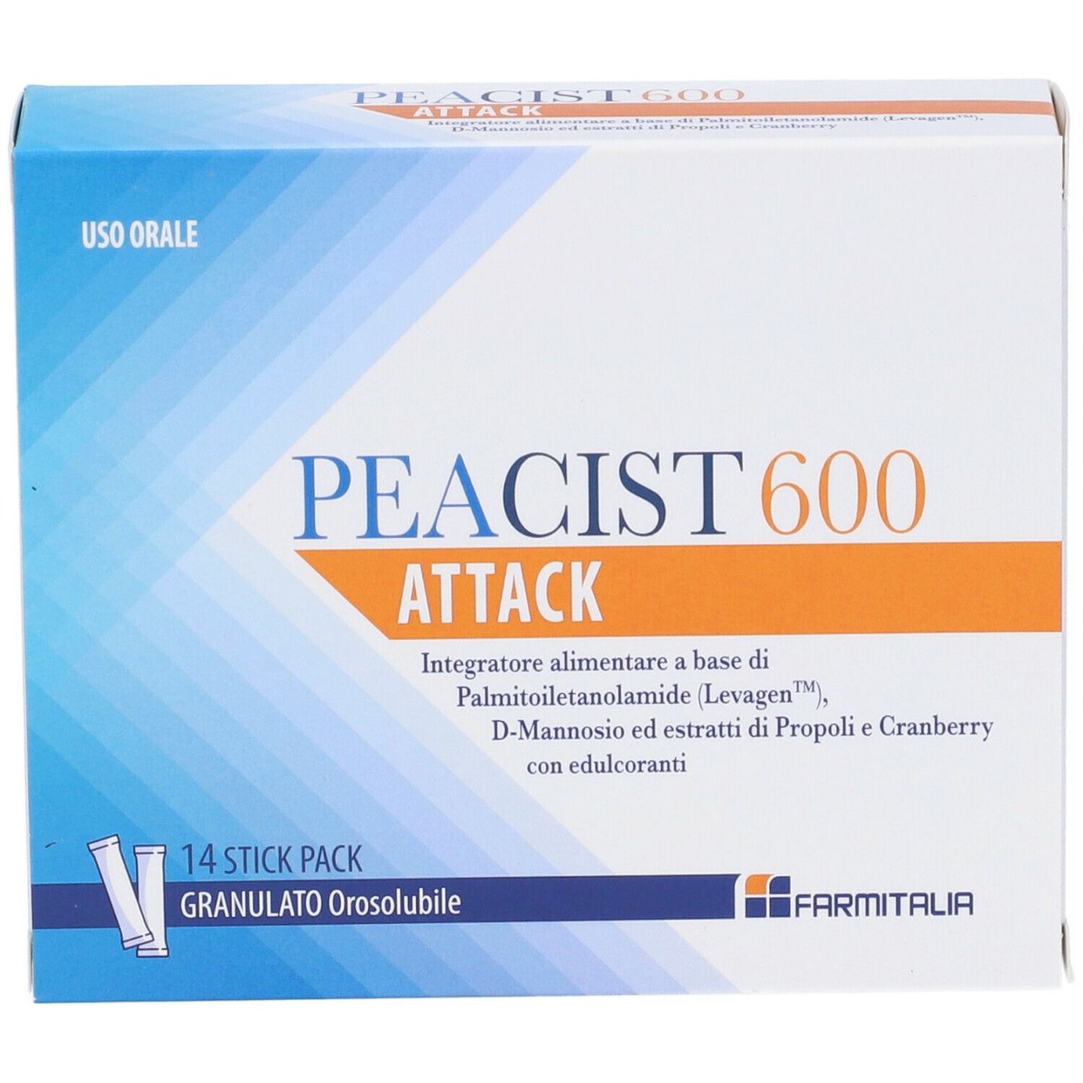 Peacist 600 Attack Integratore per Infezioni Vie Urinarie 14 Bustine