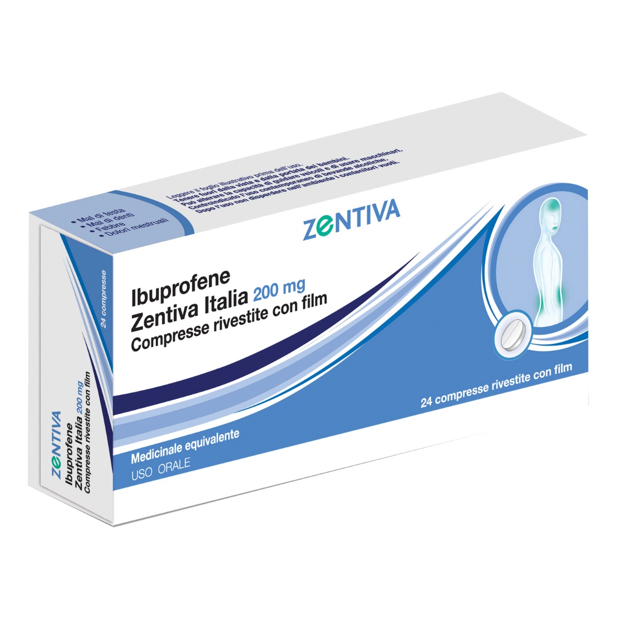 Ibuprofene Zentiva 200 mg Antinfiammatorio 24 Compresse