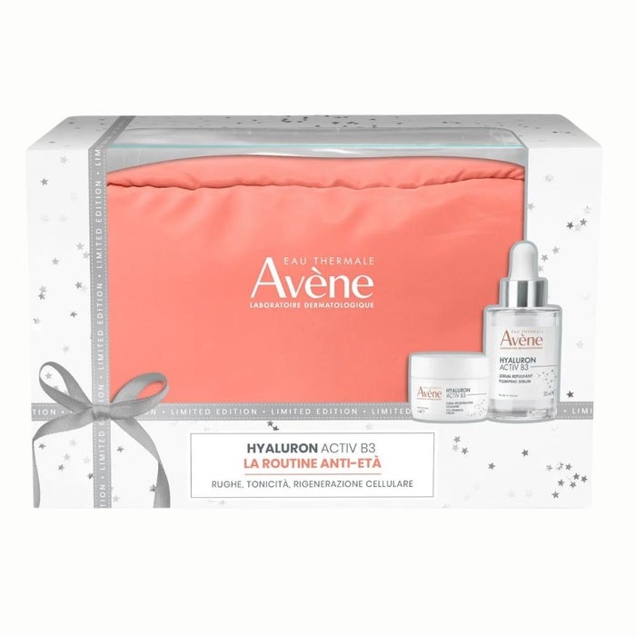 Avene Cofanetto Anti-età Hyaluron Active B3 Siero Concentrato Rimpolpante 30 ml + Crema Giorno 7 ml + Pochette
