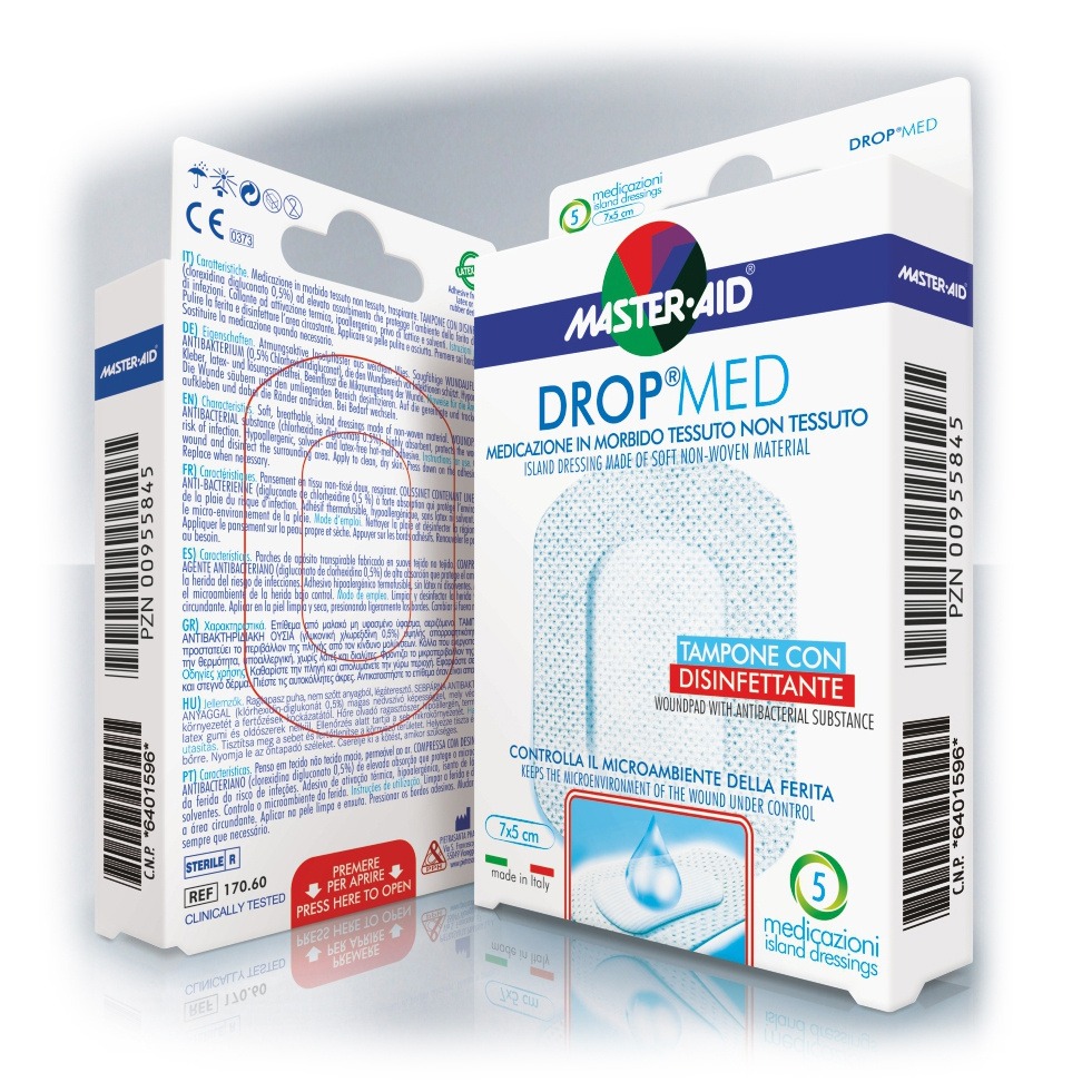 Master-Aid Drop Med 10,5 x 30 cm 3 Pezzi