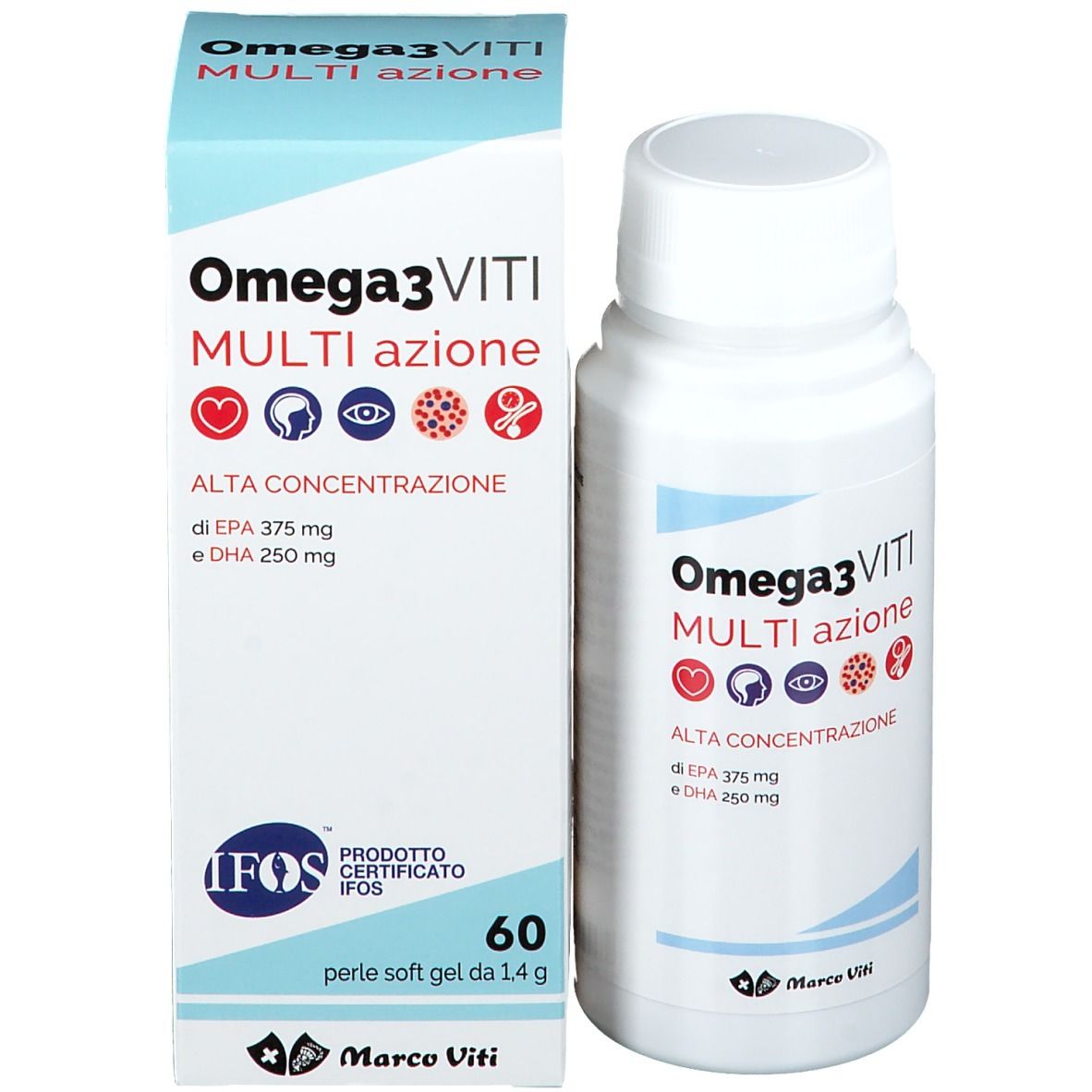 Omega 3 Viti Integratore Multi Azione 60 Perle Soft Gel Promo