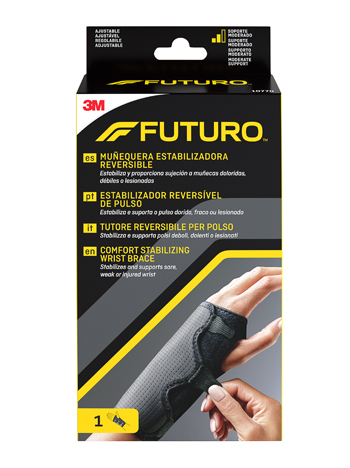 Tutore per polso reversibile futuro nero 1 pezzo