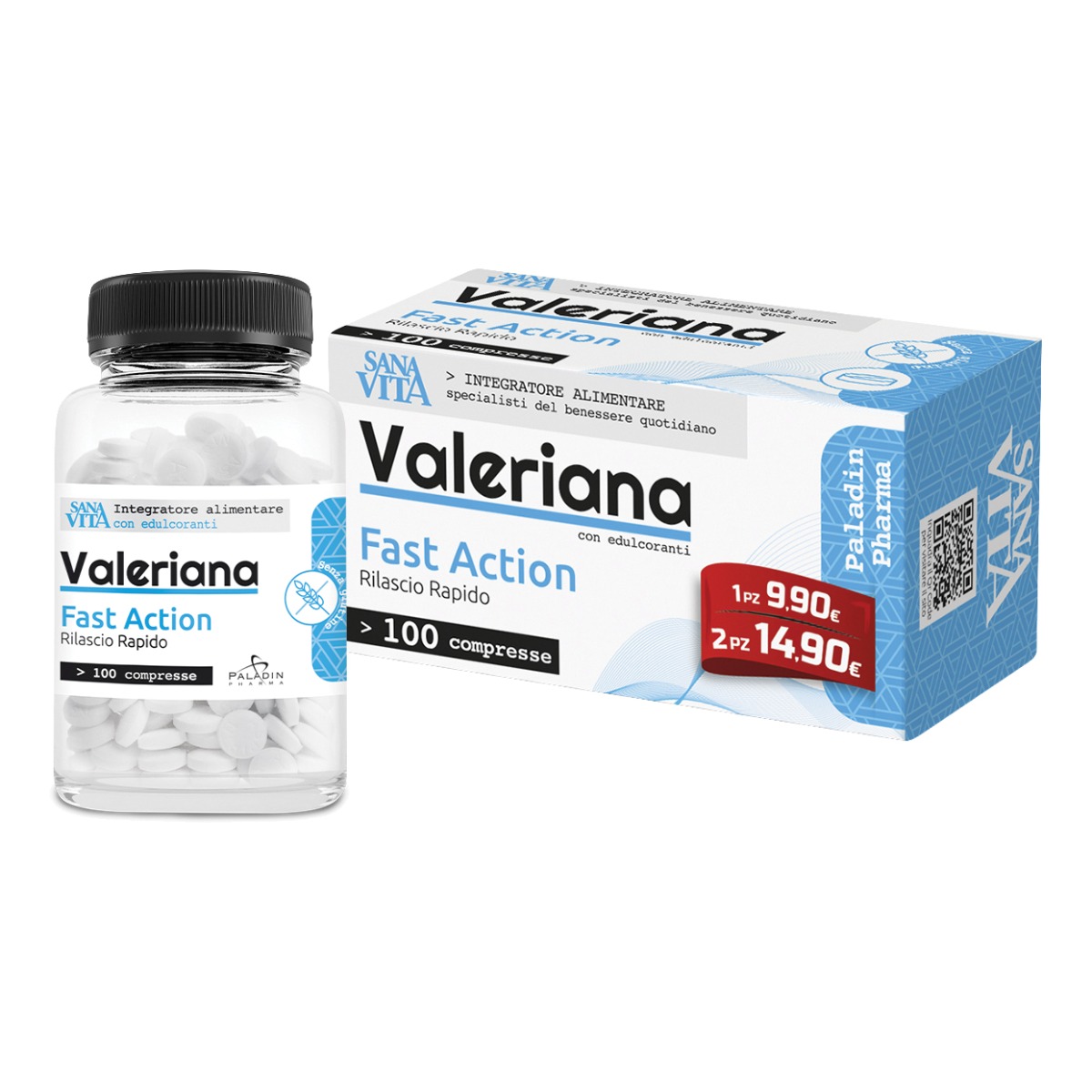 Sanavita Valeriana Fast Action Integratore 100 Compresse