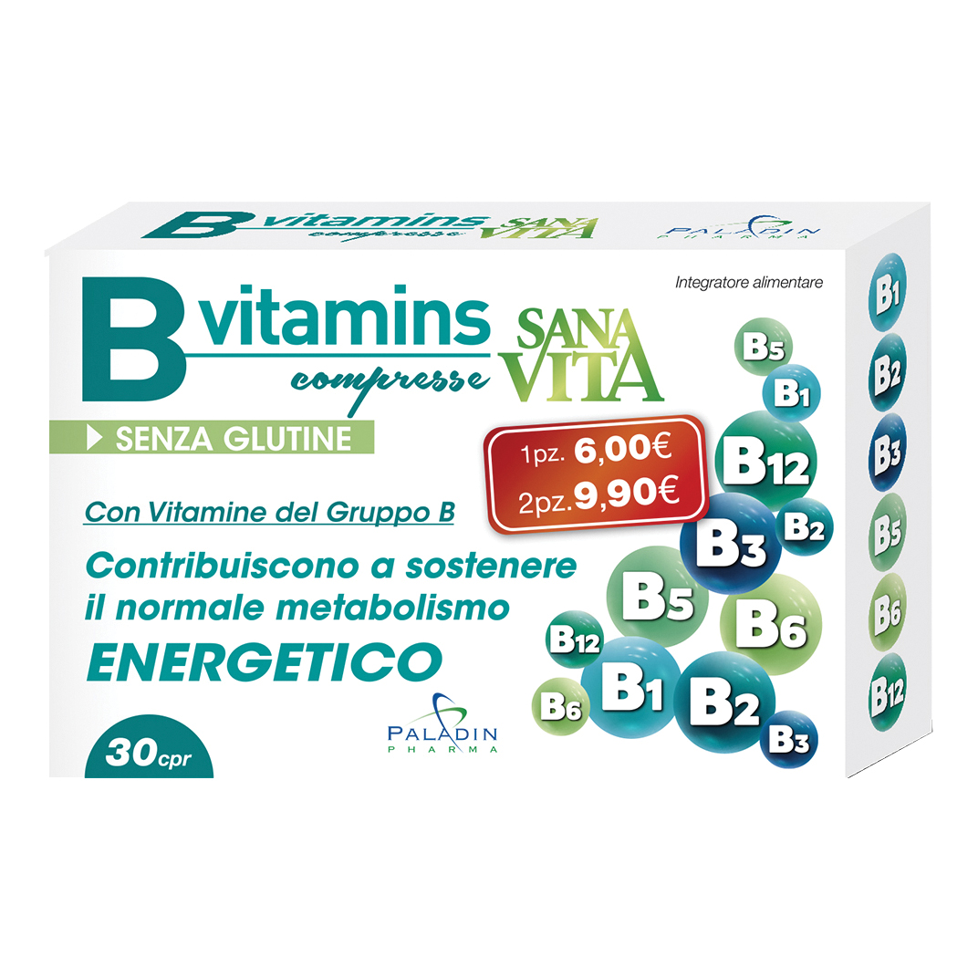Sanavita B Vitamins Integratore Alimentare 30 Compresse
