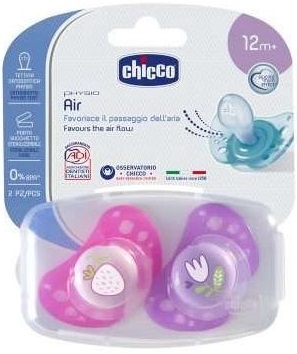 Chicco Succhietto air Silicone girl12m+2pezzi