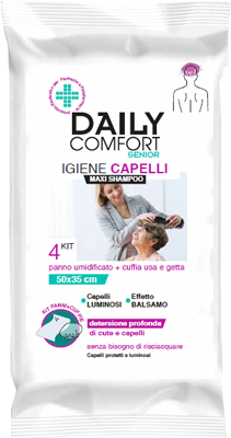 Daily Comfsenior Shampoo panni 4pezzi