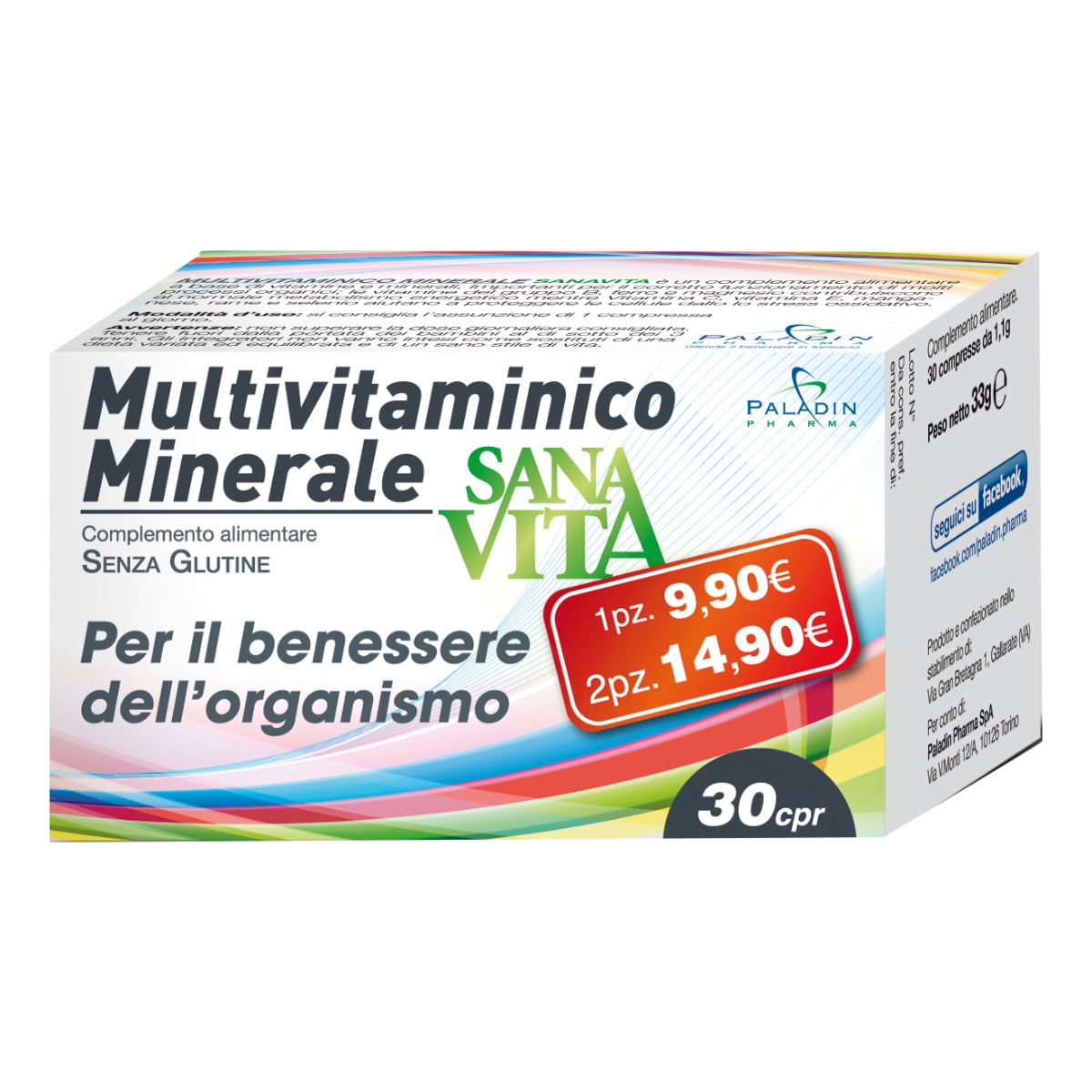 Sanavita Multivitaminico 30 Compresse