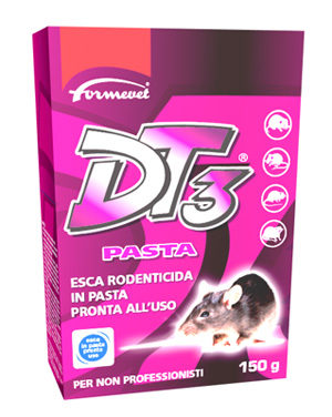 Dt3 pasta rodenticida 15 Bustine
