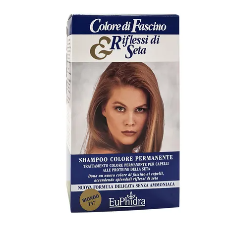 Euphidra Shampoo Colore Permanente Tintura 47 Colore Biondo 120 ml