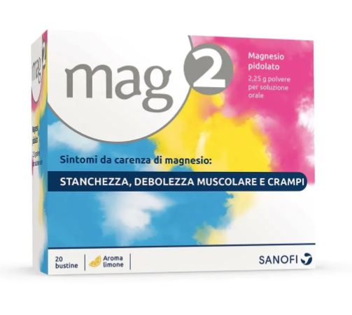 Mag2 Granulato Soluzione Orale 2,25g Magnesio Pidolato 20 Bustine