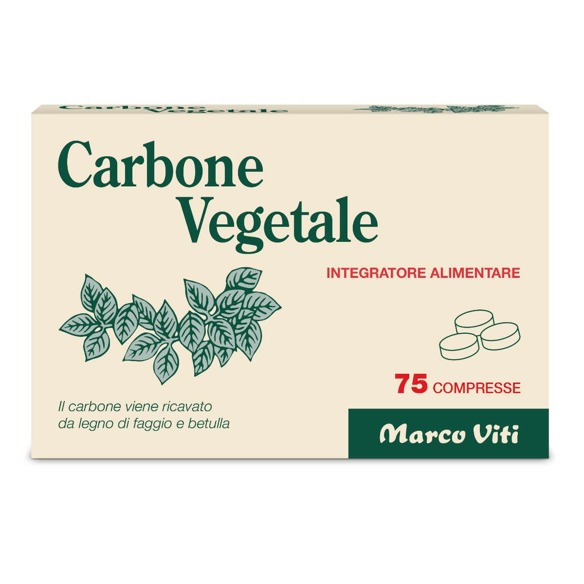 Marco Viti Carbone Vegetale 75 Compresse