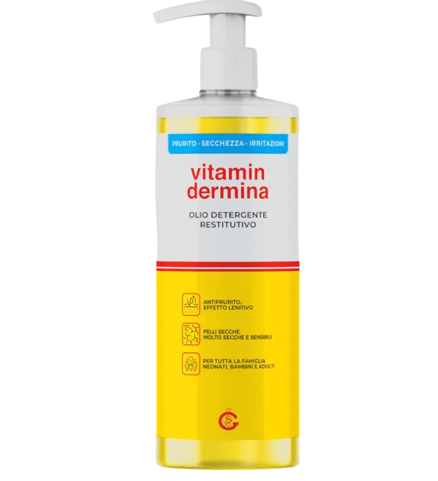 Vitamindermina Olio Detergente Restitutivo Viso Corpo 500 ml