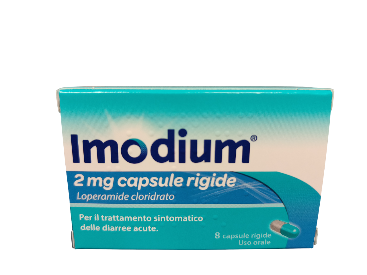 Imodium 2 Mg Loperamide Cloridrato 8 Capsule Rigide