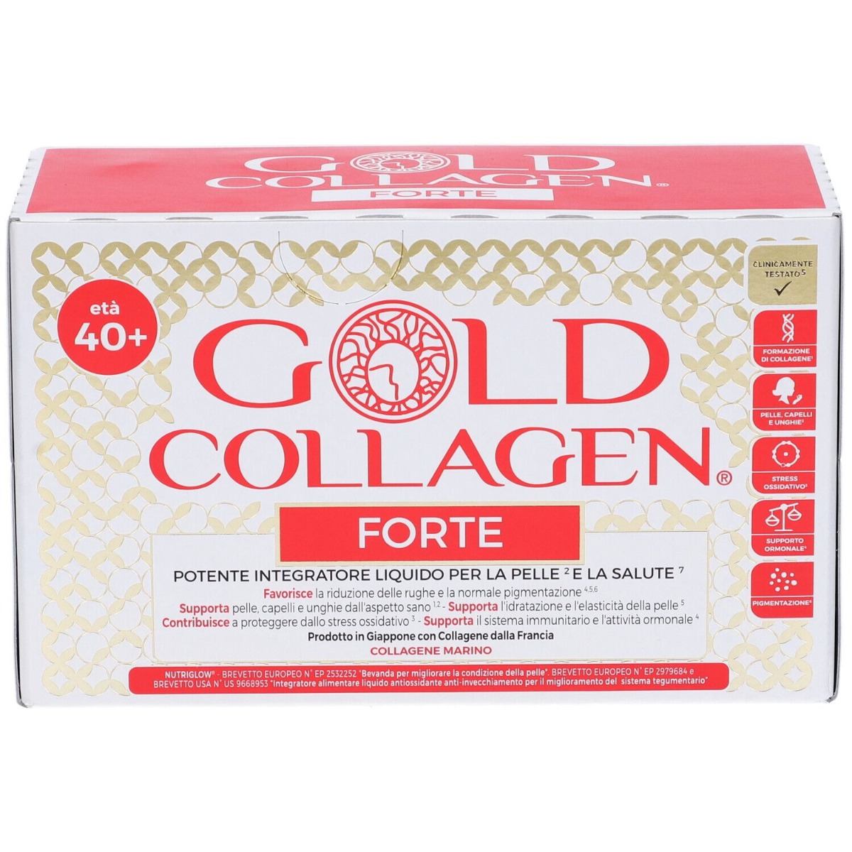 Gold Collagen Forte Integratore Antiage 10 Flaconcini