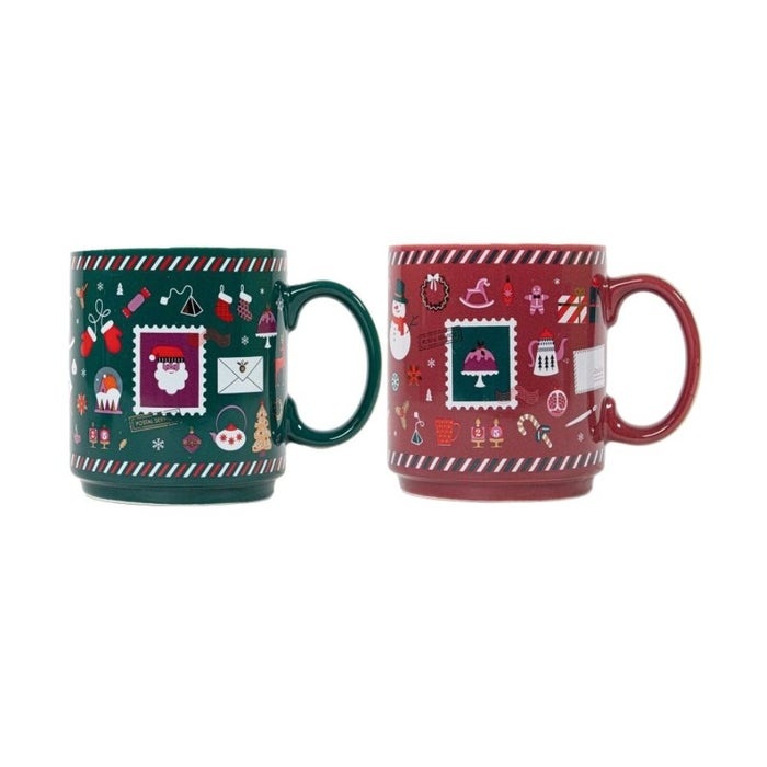 Neavita Set Tazze Natale Rossa e Verde 340 ml