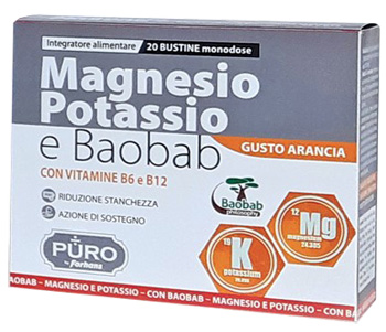 Forhans Puro Magnesio Potassio E Baobab 20 Bustine Da 4g