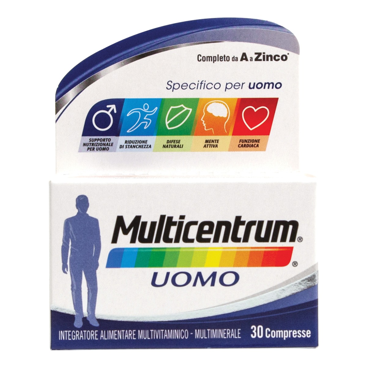 Multicentrum Uomo Integratore Alimentare Multivitaminico 30 Compresse