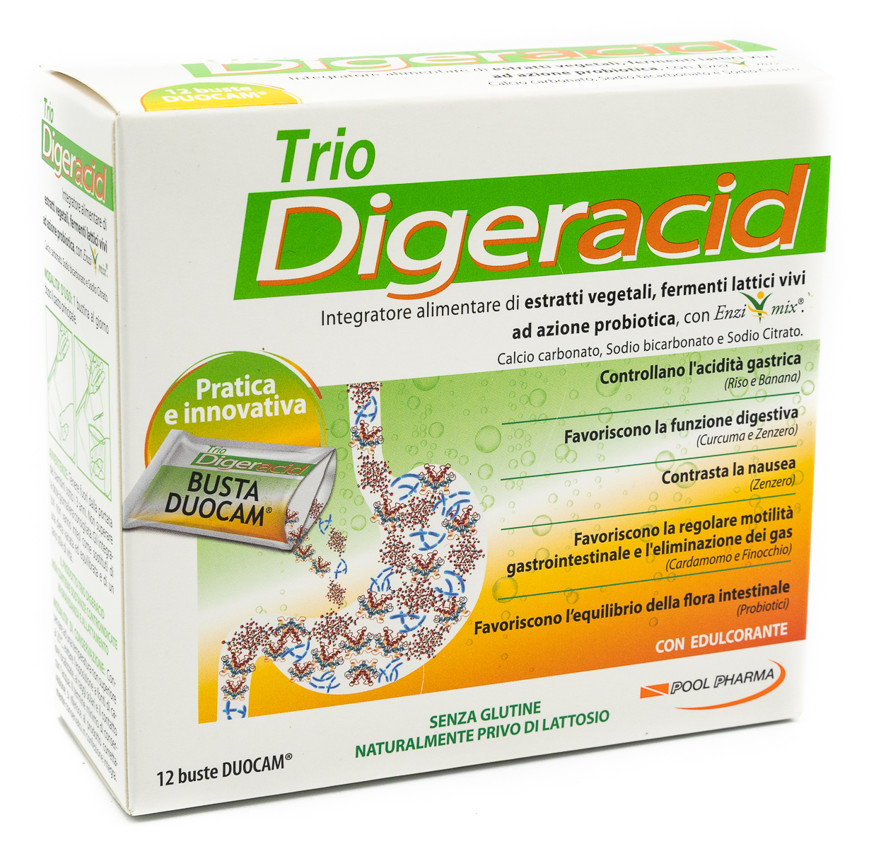 Trio Digeracid Integratore Bruciore e Acidit 12 Bustine