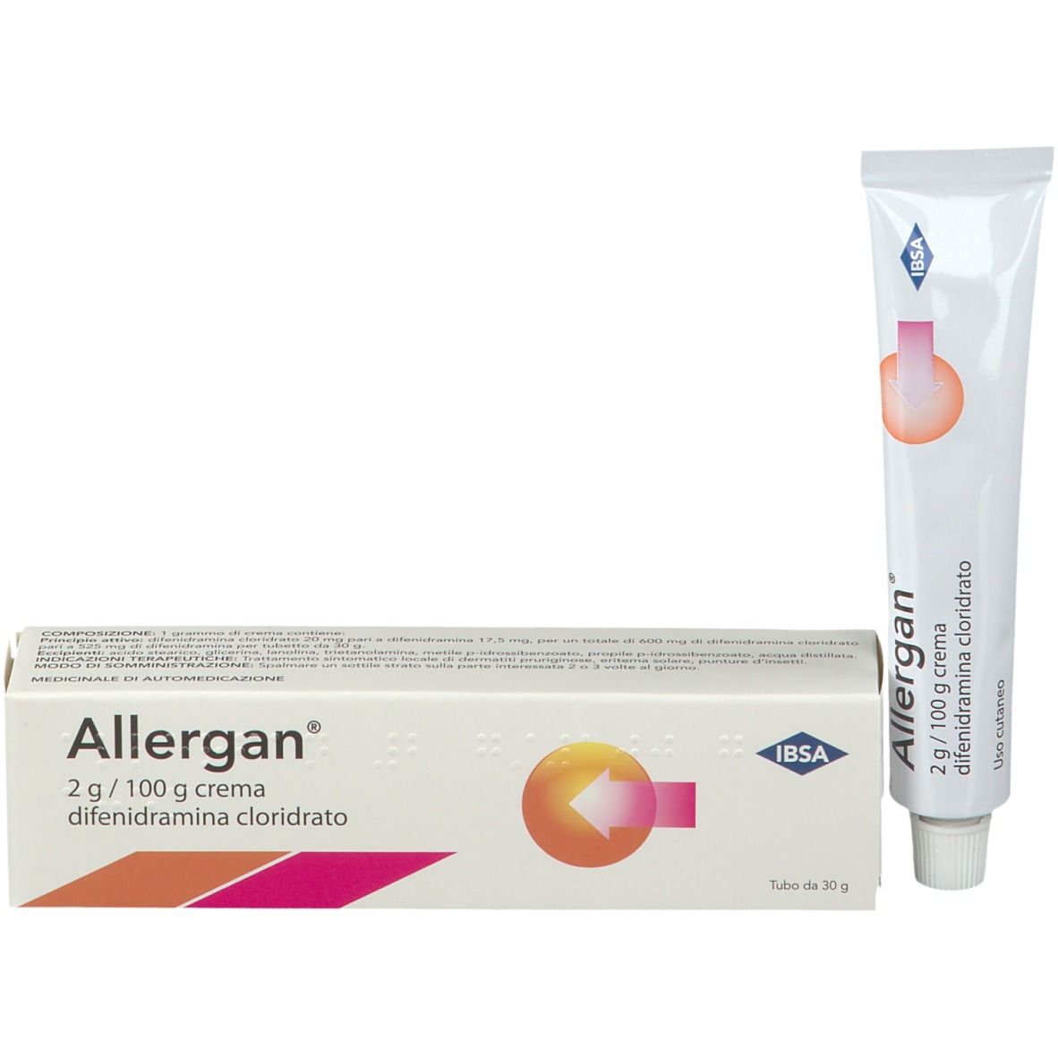 Allergan Crema Antistaminica 2 g/100 g Difenidramina 30 g