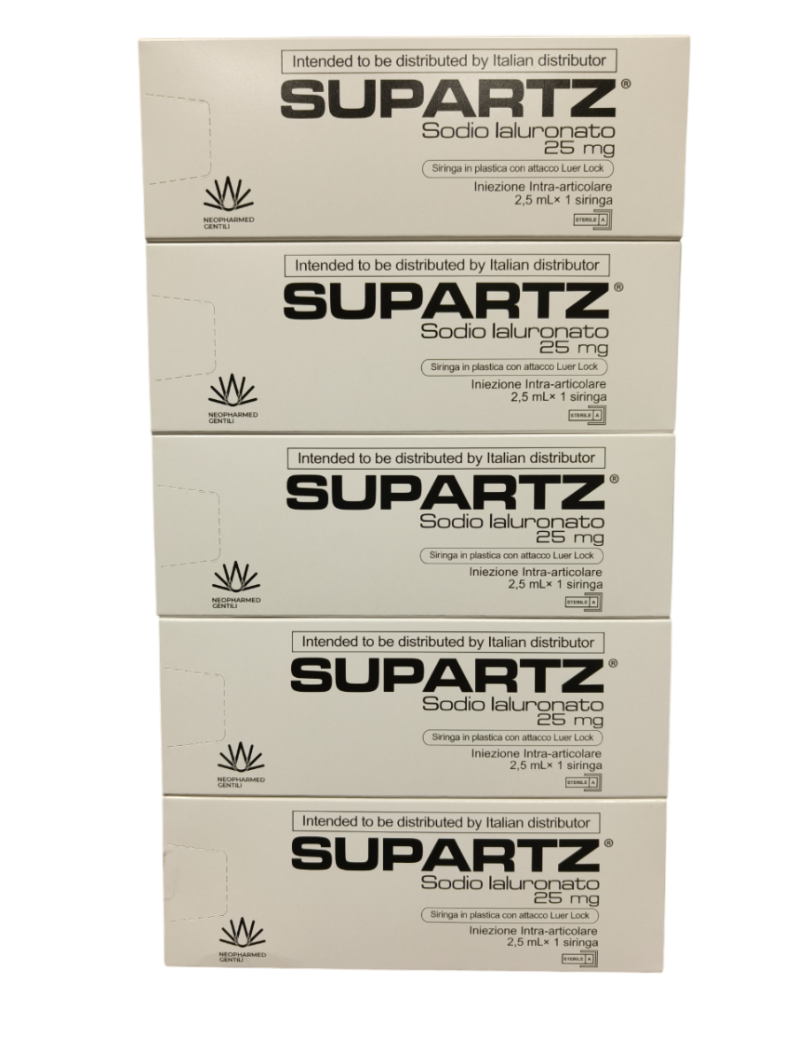 Supartz Siringa Intrarticolare Preriempita Ialurato Di Sodio 2,5 Ml 25 Mg 5 Pezzi-image