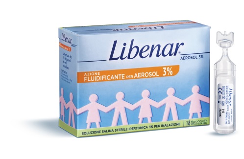 Libenar Soluzione Salina Ipertonica 3 Per Inalazione 18 Fiale Aerosol