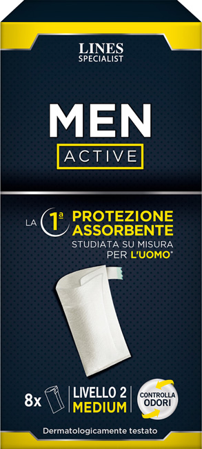 Pannolone lines specialist men active 8 pezzi livello 2