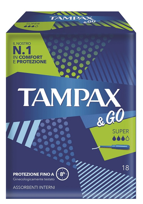 Tampax &amp;go Super 18pezzi 8423