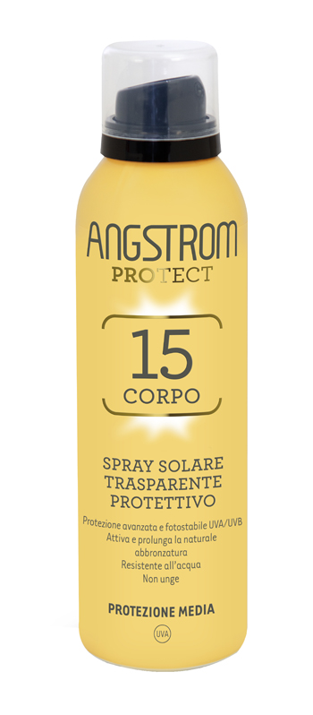 Angstrom Protect 15 Corpo Spray Solare Trasparente 150 Ml