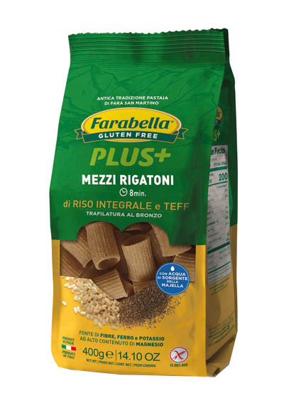 Farabella mezzi rigatoni riso integrale teff 400g